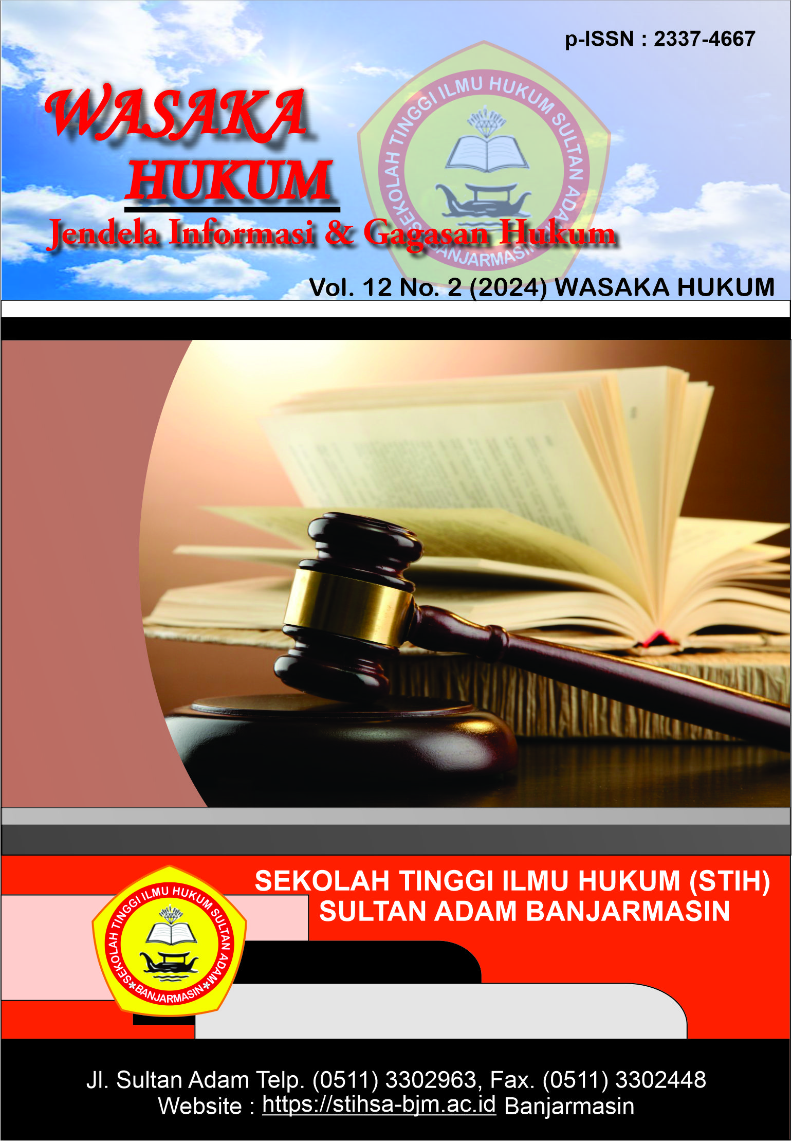 					Lihat Vol 12 No 2 (2024): WASAKA HUKUM
				